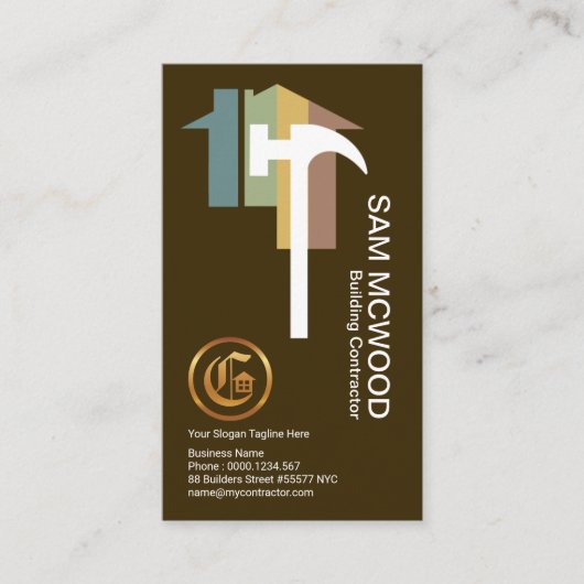 Carte De Visite Constructeur résidentiel moderne moderne et profes (Devant)