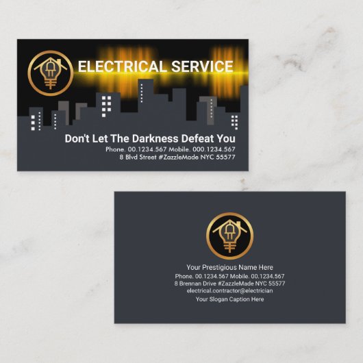 Carte De Visite Constructeur Silhouette (Devant / Derrière)