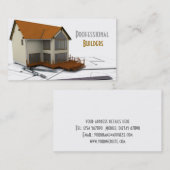 Carte De Visite Constructeurs/carte d'entreprise de construction (Devant / Derrière)