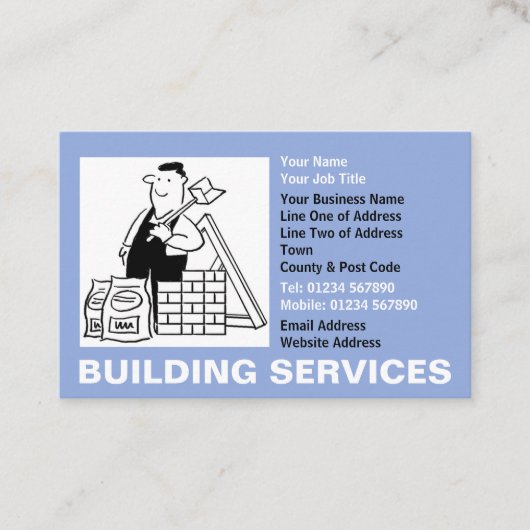 Carte De Visite Constructeurs et services de construction (Devant)