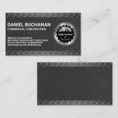 Carte De Visite Constructeurs résidentiels | Acier | Vis circulair (Devant / Derrière)