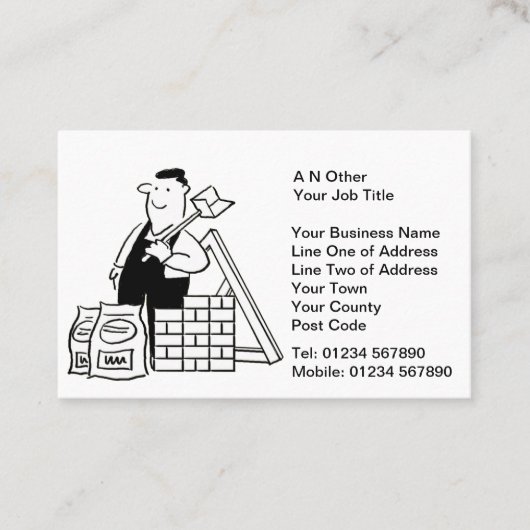 Carte De Visite Constructeurs & Services de construction (Devant)