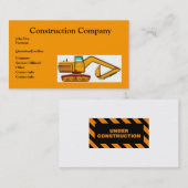 Carte De Visite Construction (Devant / Derrière)