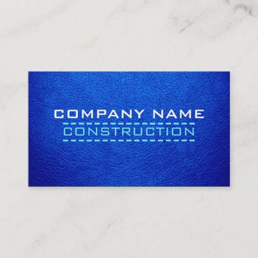 Carte De Visite Construction #3 simili cuir professionnel (Devant)