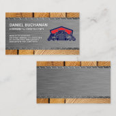 Carte De Visite Construction | Acier Bois | Semi-remorques (Devant / Derrière)