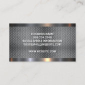 Carte De Visite Construction | Acier diamant Acier Métal Triage (Dos)