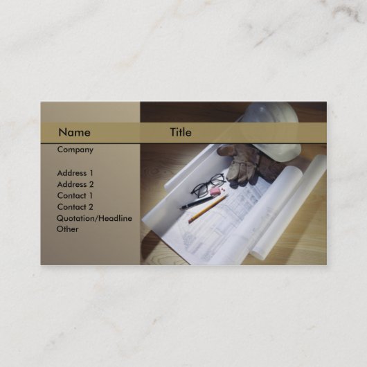 Carte De Visite construction/architecte (Devant)