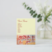 Carte De Visite CONSTRUCTION ARCHITECTURALE blanc rouge jaune (Debout devant)