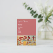 Carte De Visite CONSTRUCTION ARCHITECTURALE rose jaune rouge (Debout devant)