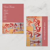 Carte De Visite CONSTRUCTION ARCHITECTURALE rose jaune rouge (Devant / Derrière)