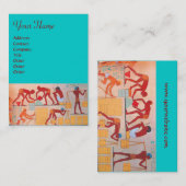 Carte De Visite CONSTRUCTION ARCHITECTURALE rouge jaune bleu (Devant / Derrière)