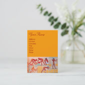 Carte De Visite CONSTRUCTION ARCHITECTURALE rouge jaune orange (Debout devant)