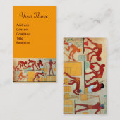 Carte De Visite CONSTRUCTION ARCHITECTURALE rouge jaune orange (Devant / Derrière)