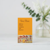 Carte De Visite CONSTRUCTION ARCHITECTURALE rouge jaune orange (Debout devant)