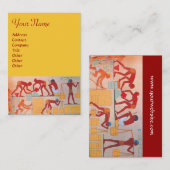 Carte De Visite CONSTRUCTION ARCHITECTURALE rouge jaune orange (Devant / Derrière)