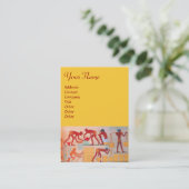Carte De Visite CONSTRUCTION ARCHITECTURALE rouge jaune orange (Debout devant)