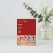 Carte De Visite CONSTRUCTION ARCHITECTURALE rouge jaune orange (Debout devant)