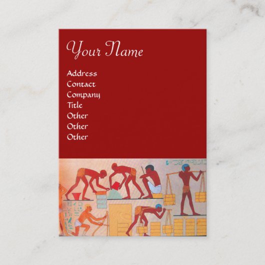 Carte De Visite CONSTRUCTION ARCHITECTURALE rouge jaune orange (Devant)