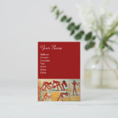 Carte De Visite CONSTRUCTION ARCHITECTURALE rouge jaune orange (Debout devant)