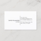 CARTE DE VISITE CONSTRUCTION BANNIÈRE BLANCHE, BÂTIMENT, LOGO ARCH (Dos)