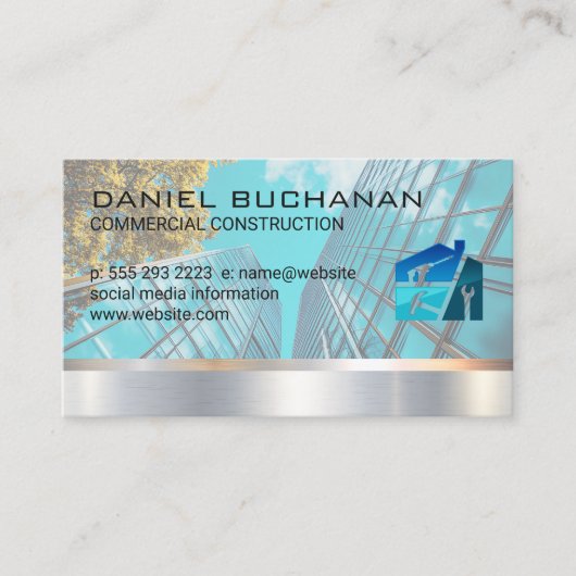 Carte De Visite Construction | Bâtiments commerciaux (Devant)