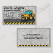 Carte De Visite Construction | Béton | Impression bleue à rouleaux (Devant / Derrière)