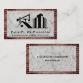 Carte De Visite Construction | Béton | Mur en briques (Devant / Derrière)