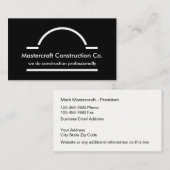 Carte De Visite Construction bilatérale moderne (Devant / Derrière)