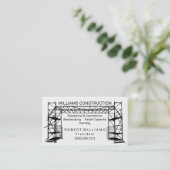 Carte De Visite Construction blanche de la peinture | du noir | (Debout devant)