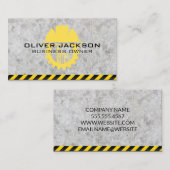 Carte De Visite Construction | Blue Collar Worker (Devant / Derrière)