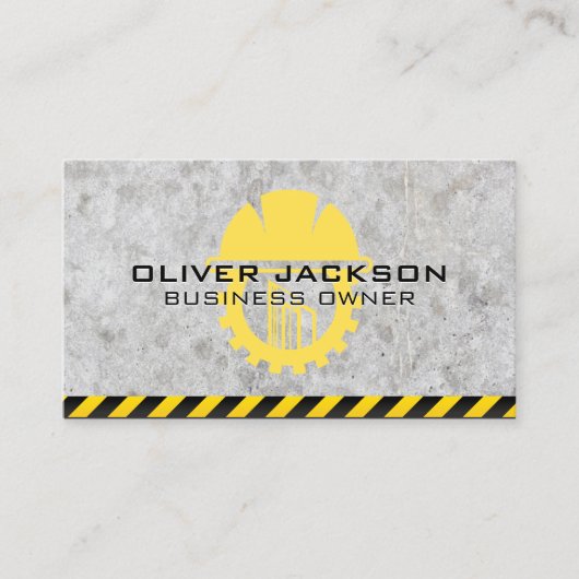 Carte De Visite Construction | Blue Collar Worker (Devant)