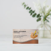 Carte De Visite Construction | Bois | Boîte à outils de menuiserie (Debout devant)