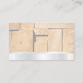 Carte De Visite Construction | Bois coupé | Clé à marteau (Dos)