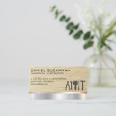 Carte De Visite Construction | Bois métallique | Outils de charpen (Debout devant)