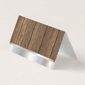 Carte De Visite Construction | Bois métallique | Outils de marteau (Dos)