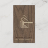 Carte De Visite Construction Bois Moderne Maison Bâtiment Lux (Devant)