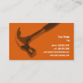 Carte De Visite construction/bricoleur (Dos)