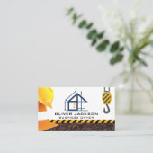 Carte De Visite Construction Build | Contractor | Engineer (Debout devant)