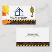 Carte De Visite Construction Build | Contractor | Engineer (Devant / Derrière)