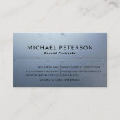 Carte De Visite Construction Builder Développeur Acier Bleu Modern (Devant)