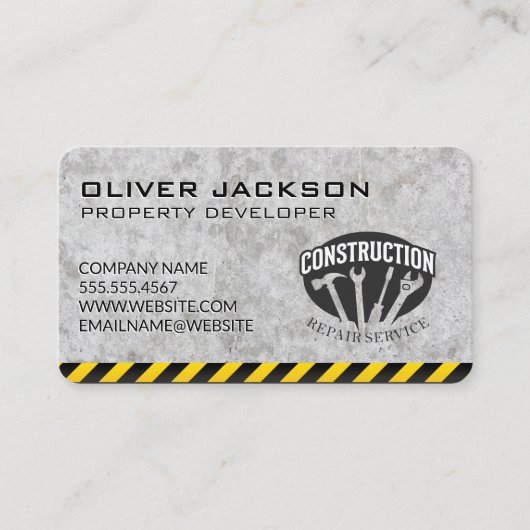 Carte De Visite Construction | Builder | General Contractor (Devant)