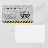 Carte De Visite Construction | Builder | General Contractor (Devant / Derrière)