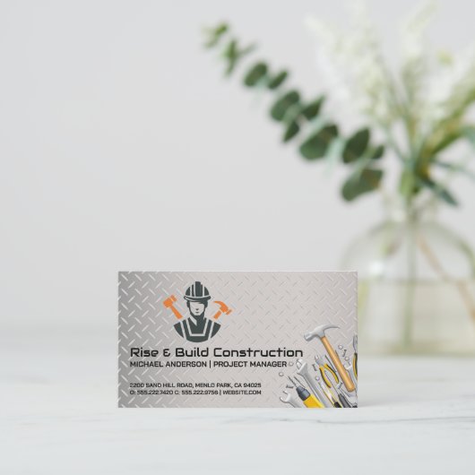 Carte De Visite Construction Builder | Hammer Builder Tools (Debout devant)