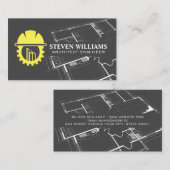 Carte De Visite Construction Builder Logo | Blueprint (Devant / Derrière)