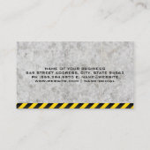 Carte De Visite Construction | Bull Dozer | Machines lourdes (Dos)