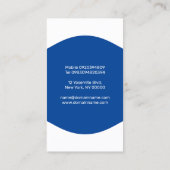 Carte De Visite Construction Business Bleu et Blanc (Dos)