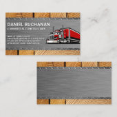 Carte De Visite Construction | Camion à benne basculante | Constru (Devant / Derrière)