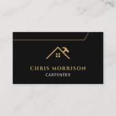 Carte De Visite Construction Carpenter Carpentry Wood QR Code (Devant)