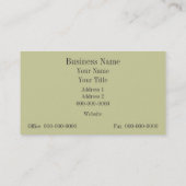 Carte De Visite Construction/carte de visite de retouche (Dos)