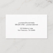 Carte De Visite Construction Casque de Chantier | Logo Marteau | B (Dos)